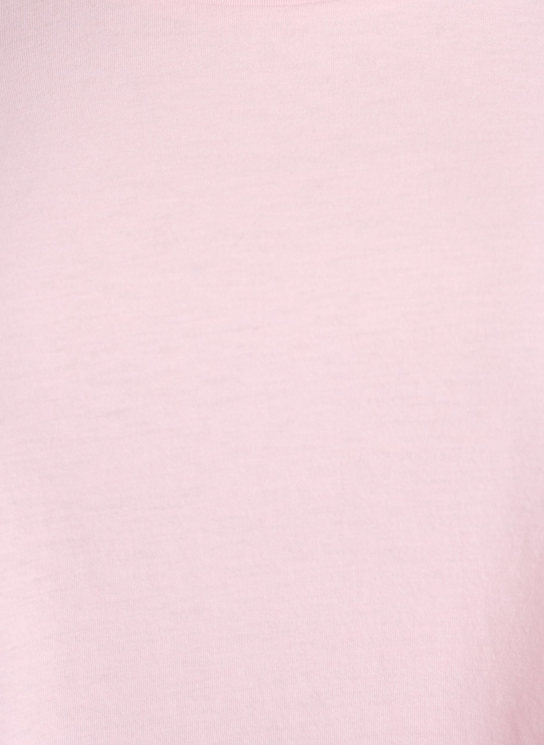 ZizziT-shirt met korte mouwen van katoenmix, Roze, Packshot image number 2