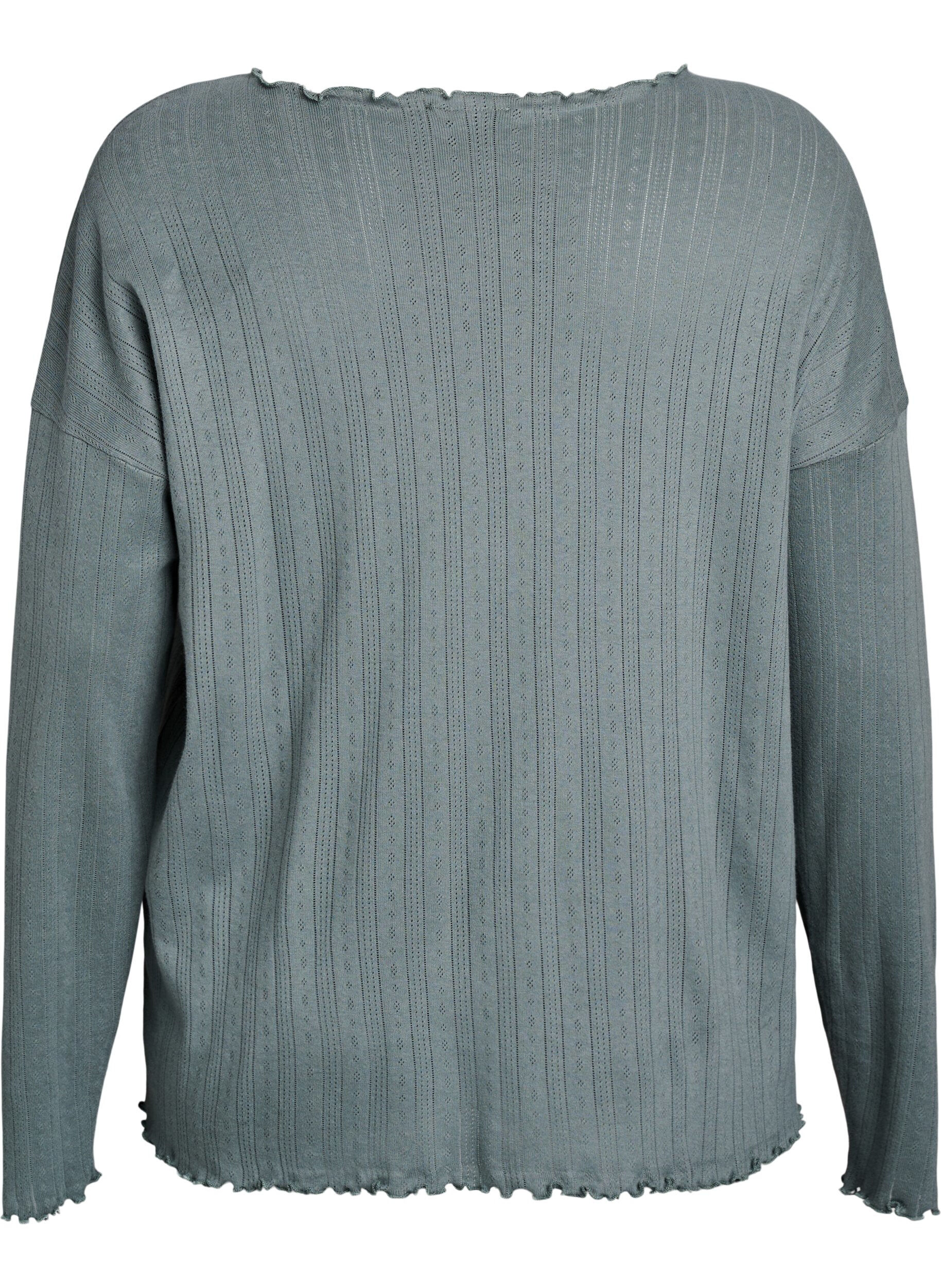 Zizzi Nachtjapon in biologisch katoen, Groen, Packshot image number 1