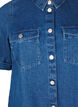 Denimjurk met korte mouwen en knopen, Blauw, Packshot image number 2