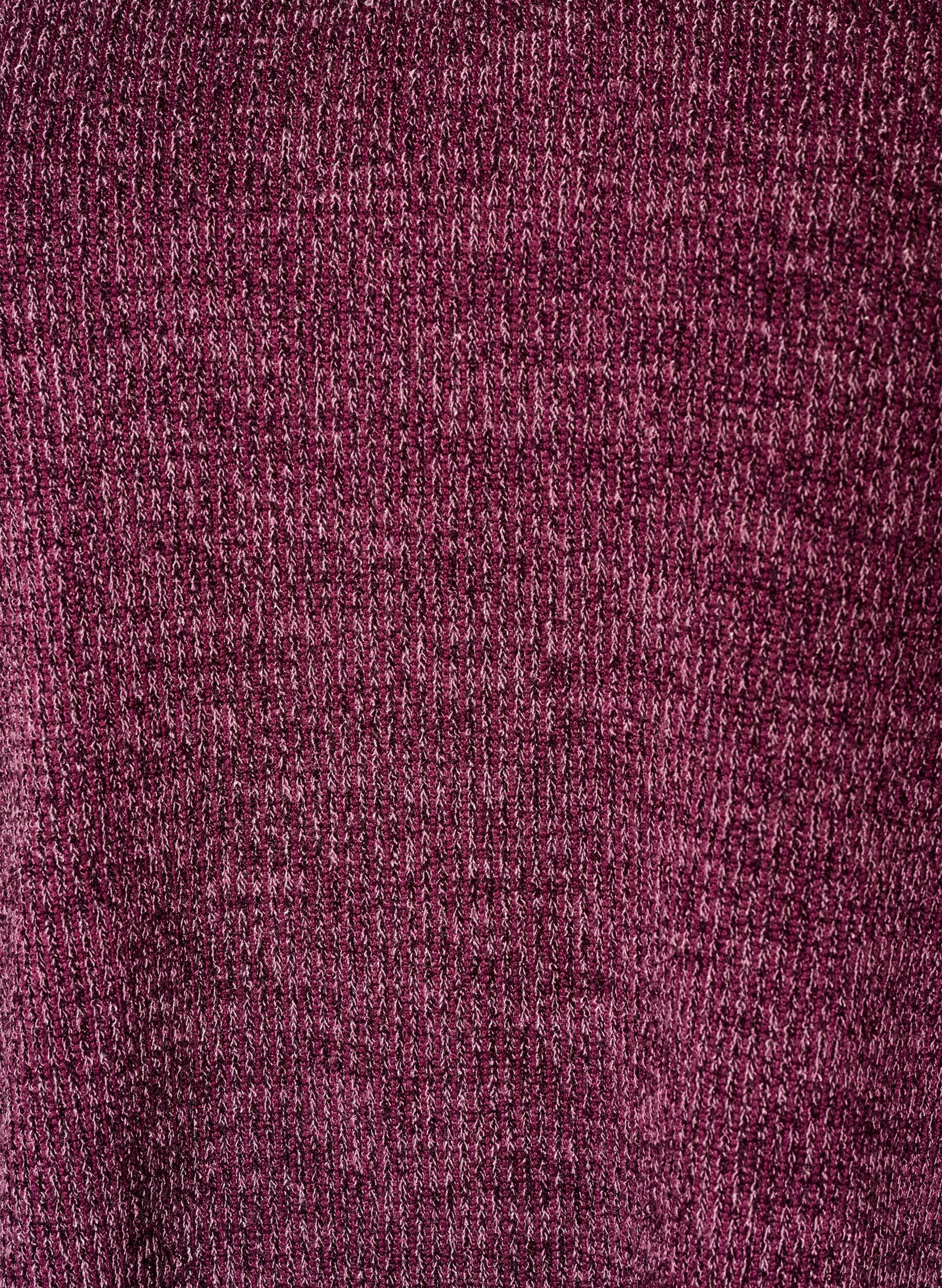 ZizziJersey blouse met V-hals en lange mouwen, Donker Bordeaux, Packshot image number 2