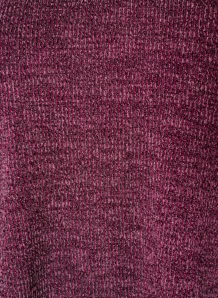 Jersey blouse met V-hals en lange mouwen, Donker Bordeaux, Packshot image number 2