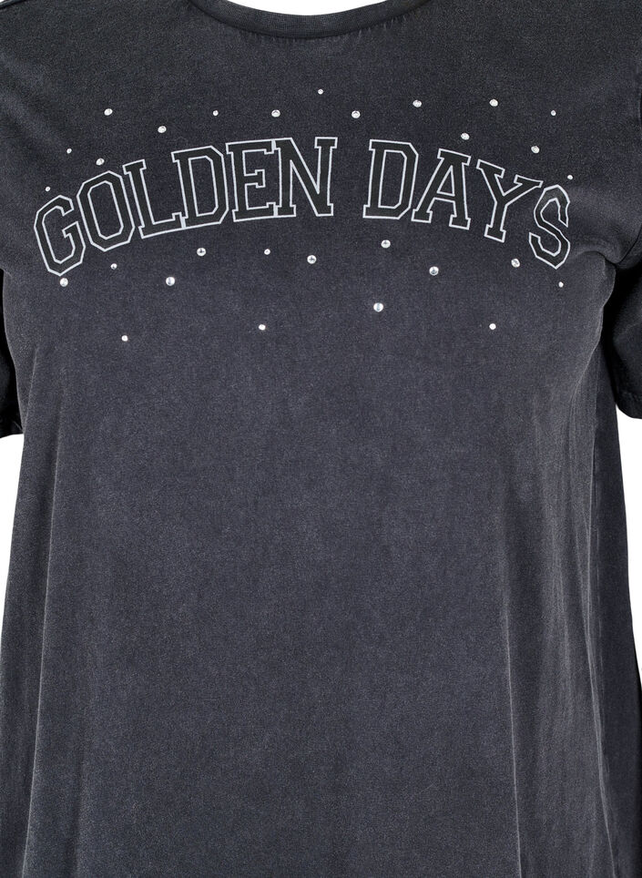 T-shirt in biologisch katoen met grafische print, Grijs, Packshot image number 2