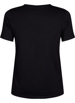 T-shirt van biologisch katoen met studs, Black W. TRÉS, Packshot image number 1