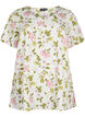 	 FLASH - Blouse met korte mouwen en print, Off White Flower, Packshot image number 0