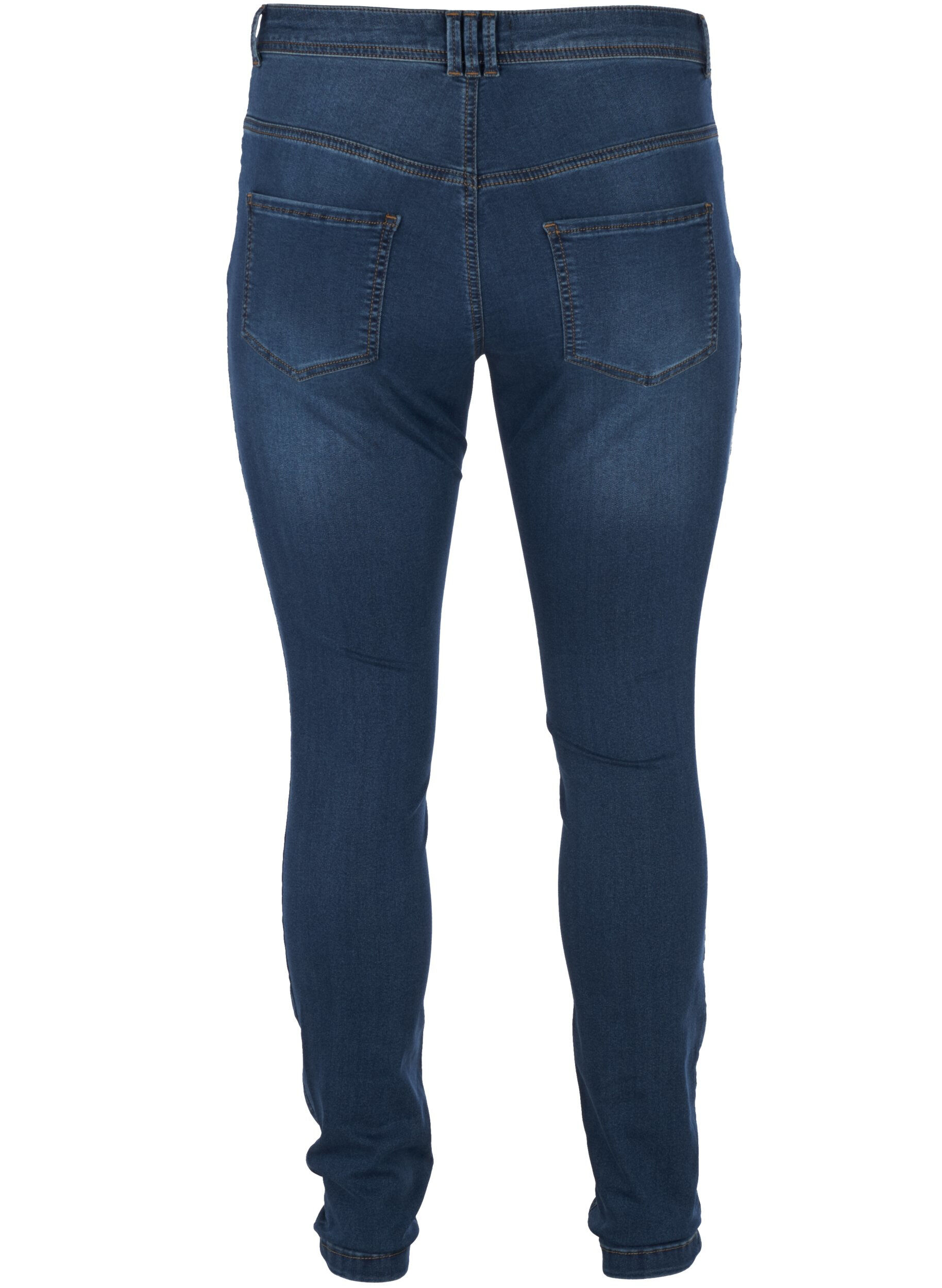 Zizzi Extra slim fit Amy jeans met hoge taille, Blauw, Packshot image number 1