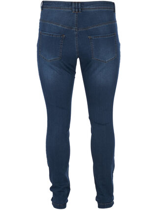 Extra slim fit Amy jeans met hoge taille, Blue d. washed, Packshot image number 1