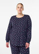 Bedrukte nachttop, Blauw, Model image number 0