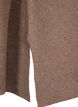 Gemêleerde pullover met zijsplit, Walnut/White Mel., Packshot image number 3