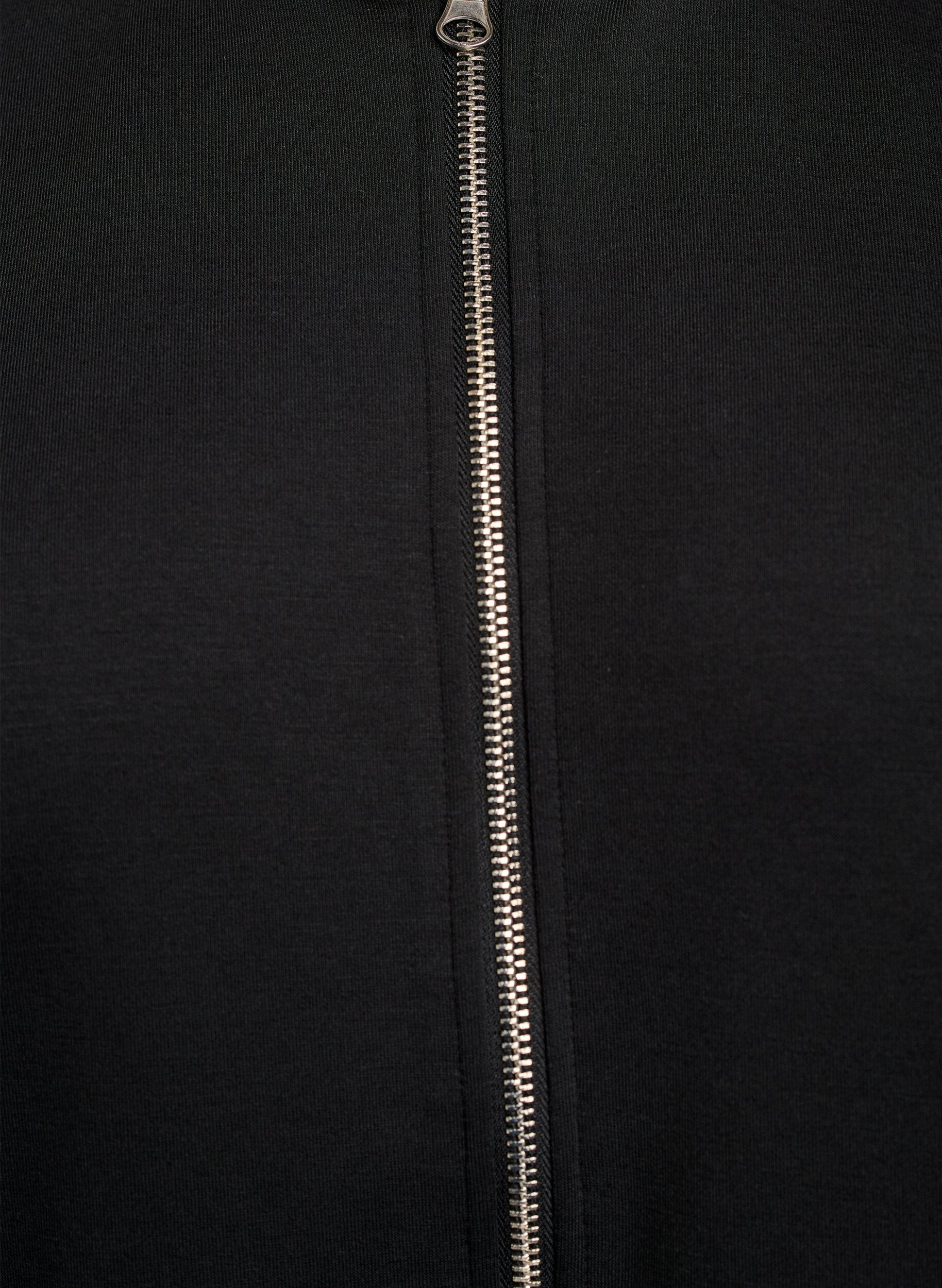 Zizzi Bomber vest met ritssluiting, Zwart, Packshot image number 2