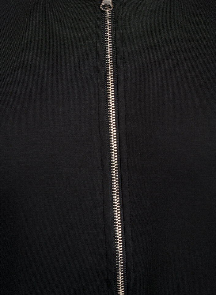 Bomber vest met ritssluiting, Zwart, Packshot image number 2