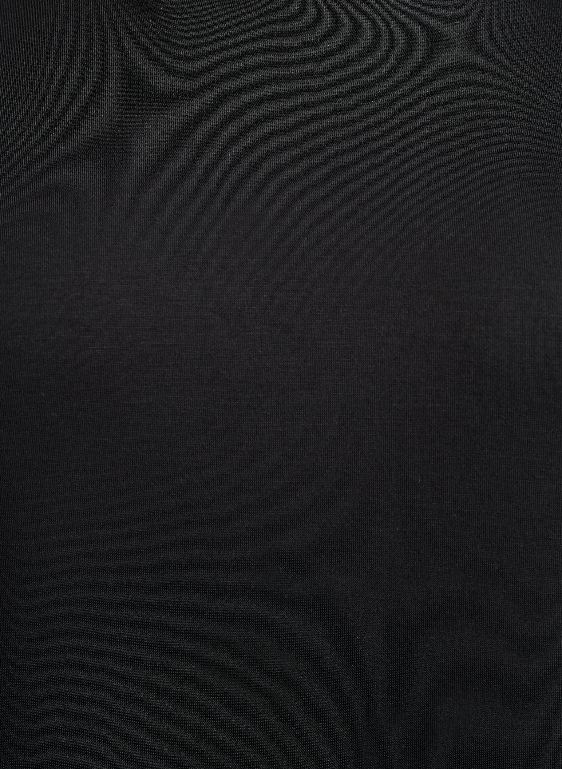 Zizzi Korte hoodie jurk met een kangoeroezak, Zwart, Packshot image number 2