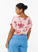 T-shirt met bloemenprint, Roze, Model image number 2