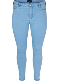 Cropped Amy jeans met rits, Light blue denim