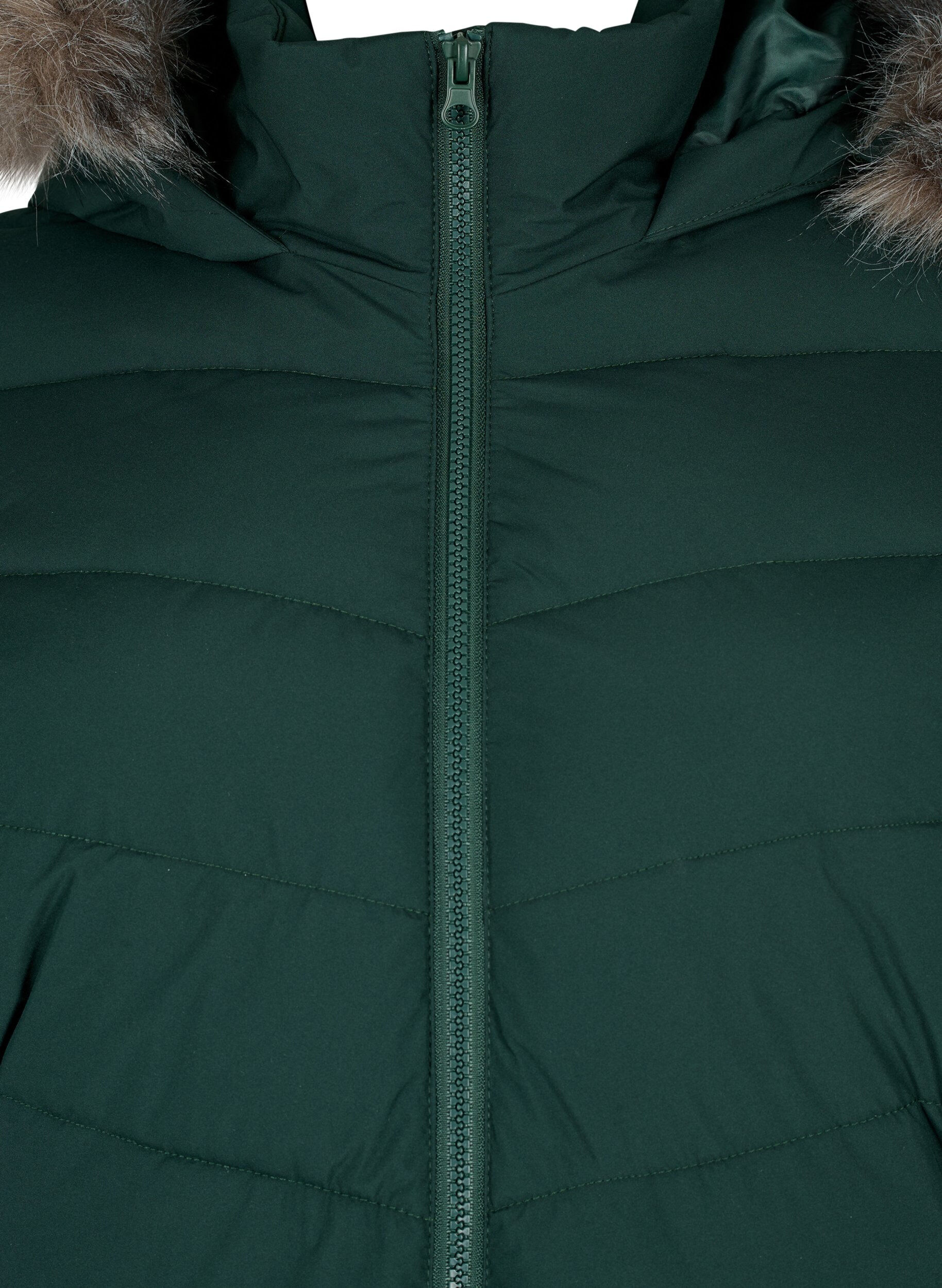 ZizziKort pufferjack met capuchon, Groen, Packshot image number 2