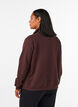 Sweatvest met hoge kraag en rits, Bruin, Model image number 2