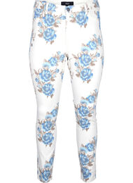 Superslanke Amy jeans met bloemenprint, White B.AOP
