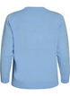 Gebreide blouse met een kerstmotief, Blauw, Packshot image number 1
