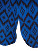 Lange viscose shirt met print en franjes, True blue w. Black, Packshot image number 3