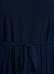 Chiffon maxi-jurk met een V-hals en ruches aan de zoom, Blauw, Packshot image number 2