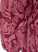 Korte katoenen jurk met een elastische zoom en lange mouwen, Donker Bordeaux, Packshot image number 3
