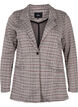 Geruite blazer met knoopsluiting, Brown Check, Packshot image number 0