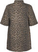 Korte denim jurk met luipaardprint, LEO AOP, Packshot image number 1