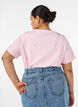 Organisch katoenen T-shirt met hartjes, Roze, Model image number 2