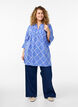 Tuniek met borduursel en strikdetail, Blauw, Model image number 1