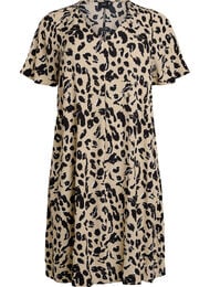 A-lijn jurk van viscose, Beige