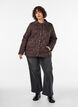 Licht gewatteerde jas met decoratieve stiksels, Bruin, Model image number 1