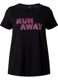 Trainingsshirt met print, Black w. Run Away