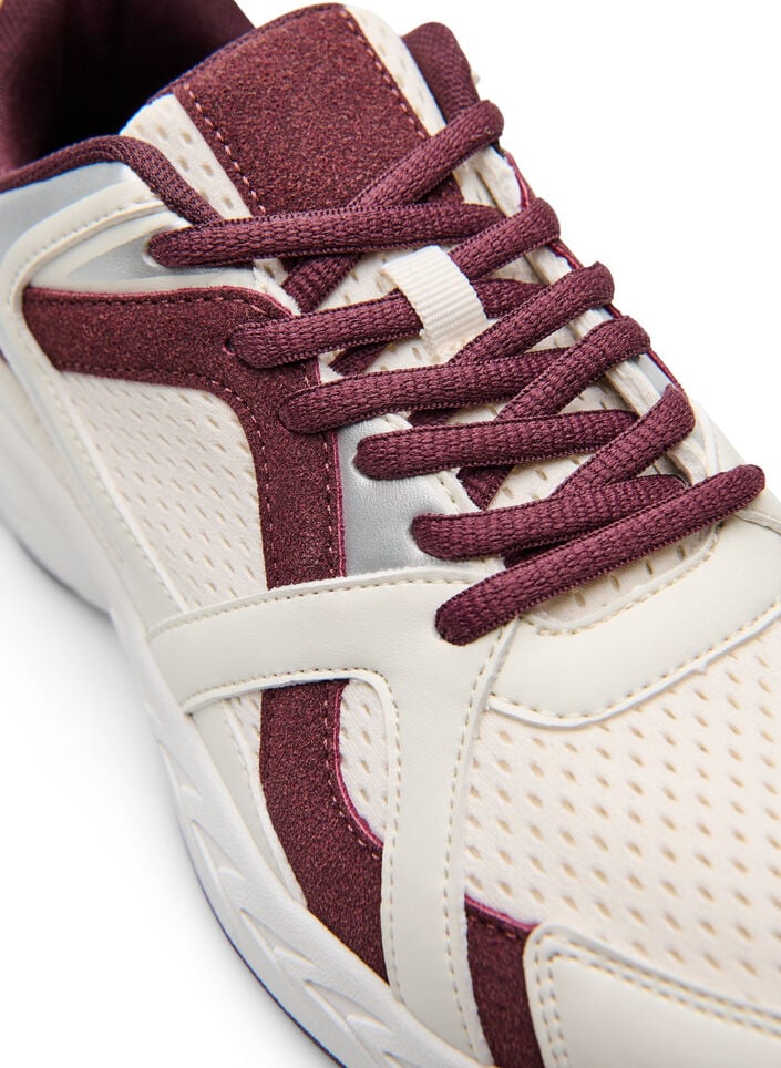 Sportieve sneakers met mesh, Rood, Packshot image number 3