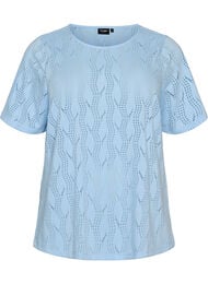 Jersey T-shirt met oogjespatroon, Blauw