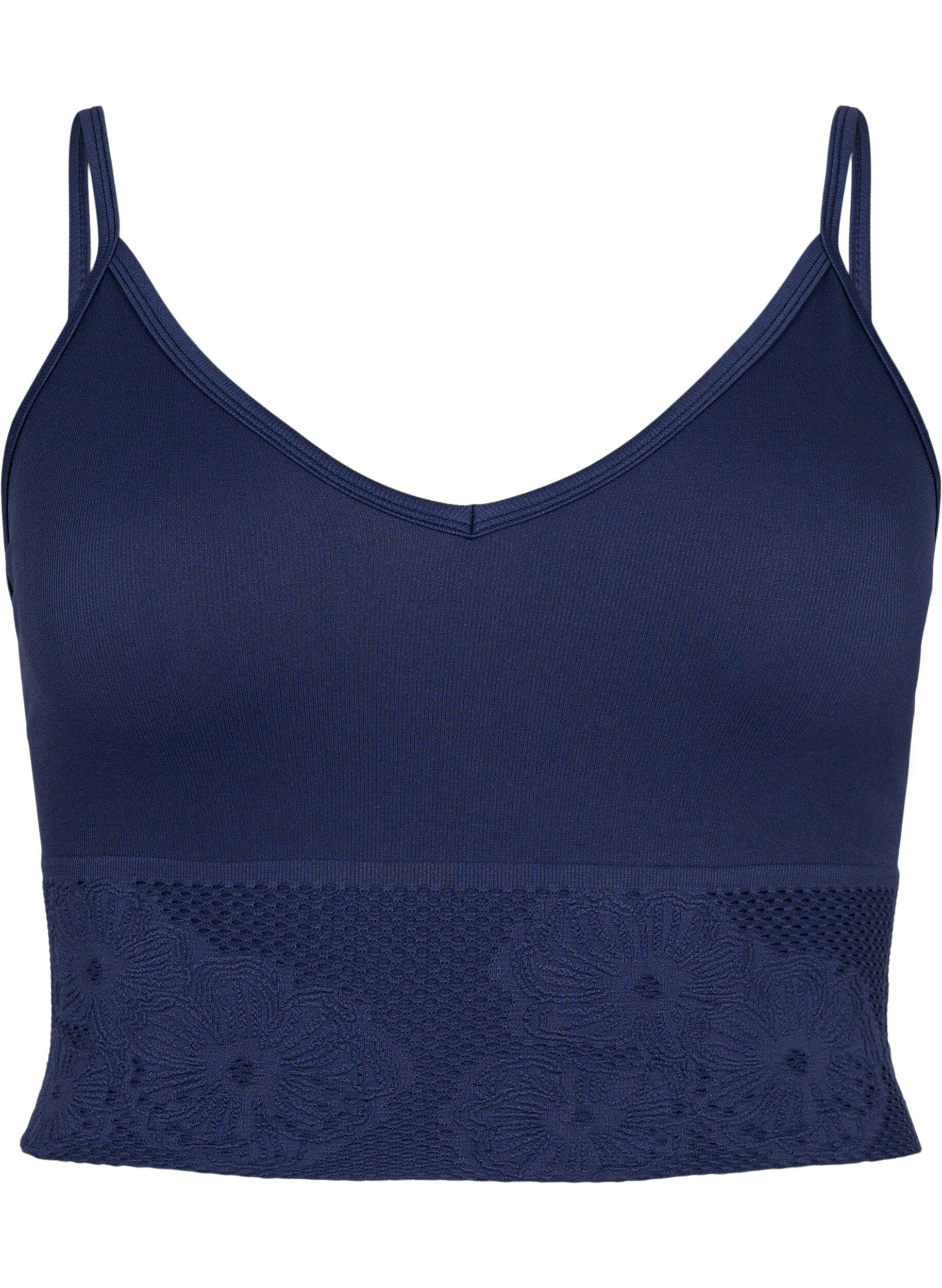 Zizzi Seamless bh top, Peacoat ASS, Packshot image number 0