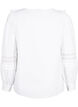 Blouse met ruffels en veters, Wit, Packshot image number 1
