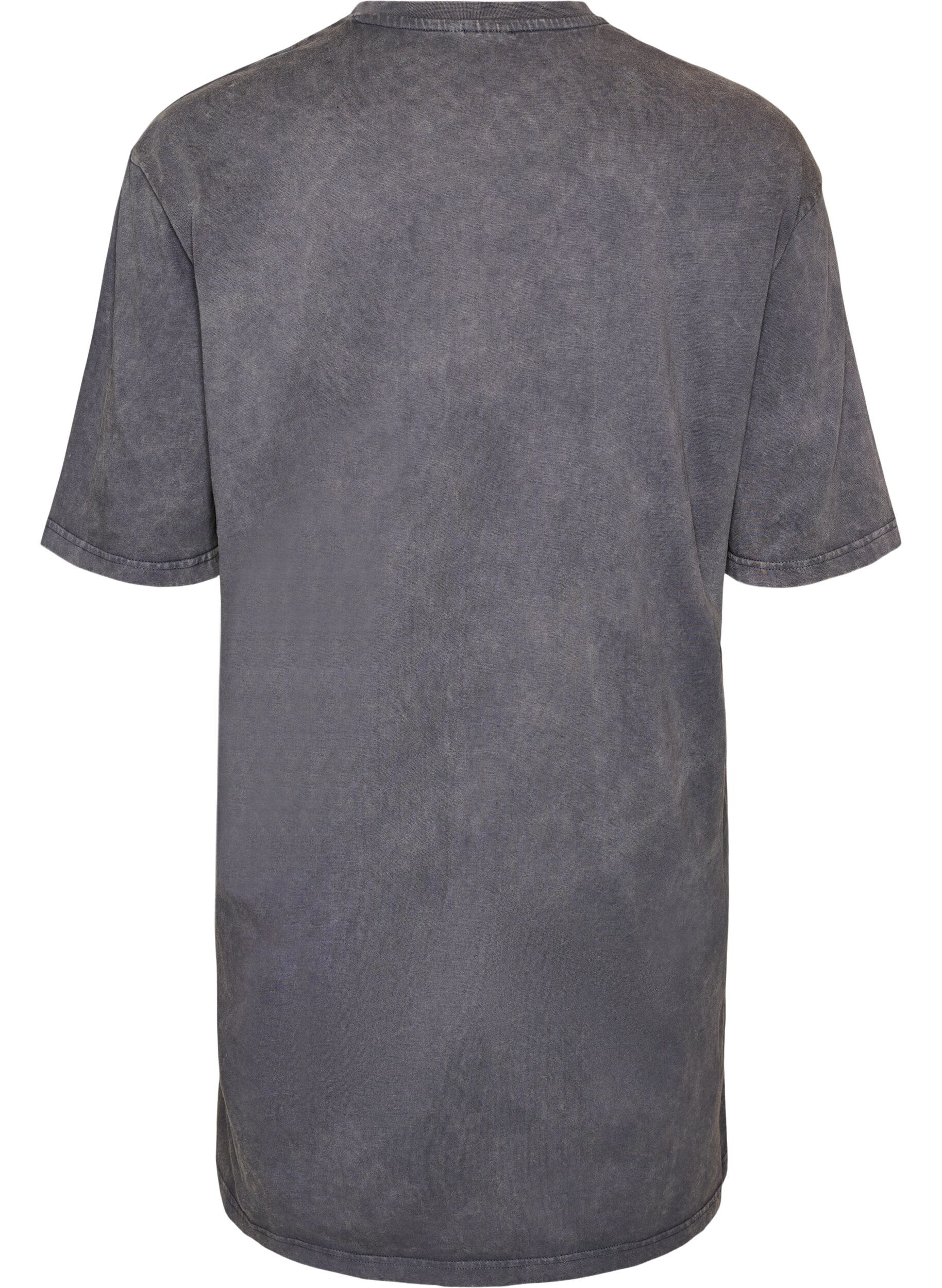ZizziLosse T-shirt jurk met een gewassen look, Grijs, Packshot image number 1