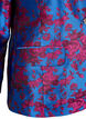 Blazer met bloemmotief en parelknoop, Blue Quartz Jaquard, Packshot image number 3