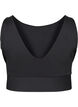 CORE, MID SUPPORT SPORTS BRA - Sportbeha in blokkleur met v-rug, Black, Packshot image number 1