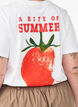 Katoenen T-shirt met print, Wit, Model image number 3