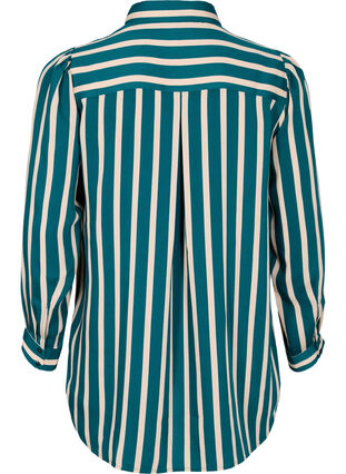 Gestreept shirt met lange mouwen, Green Stripe, Packshot image number 1