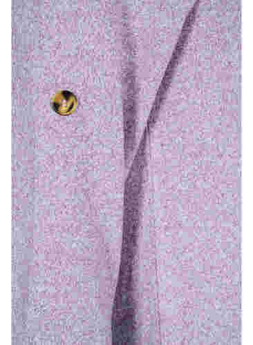 Top met knopen en 3/4-mouwen, Royal Lilac Melange, Packshot image number 3