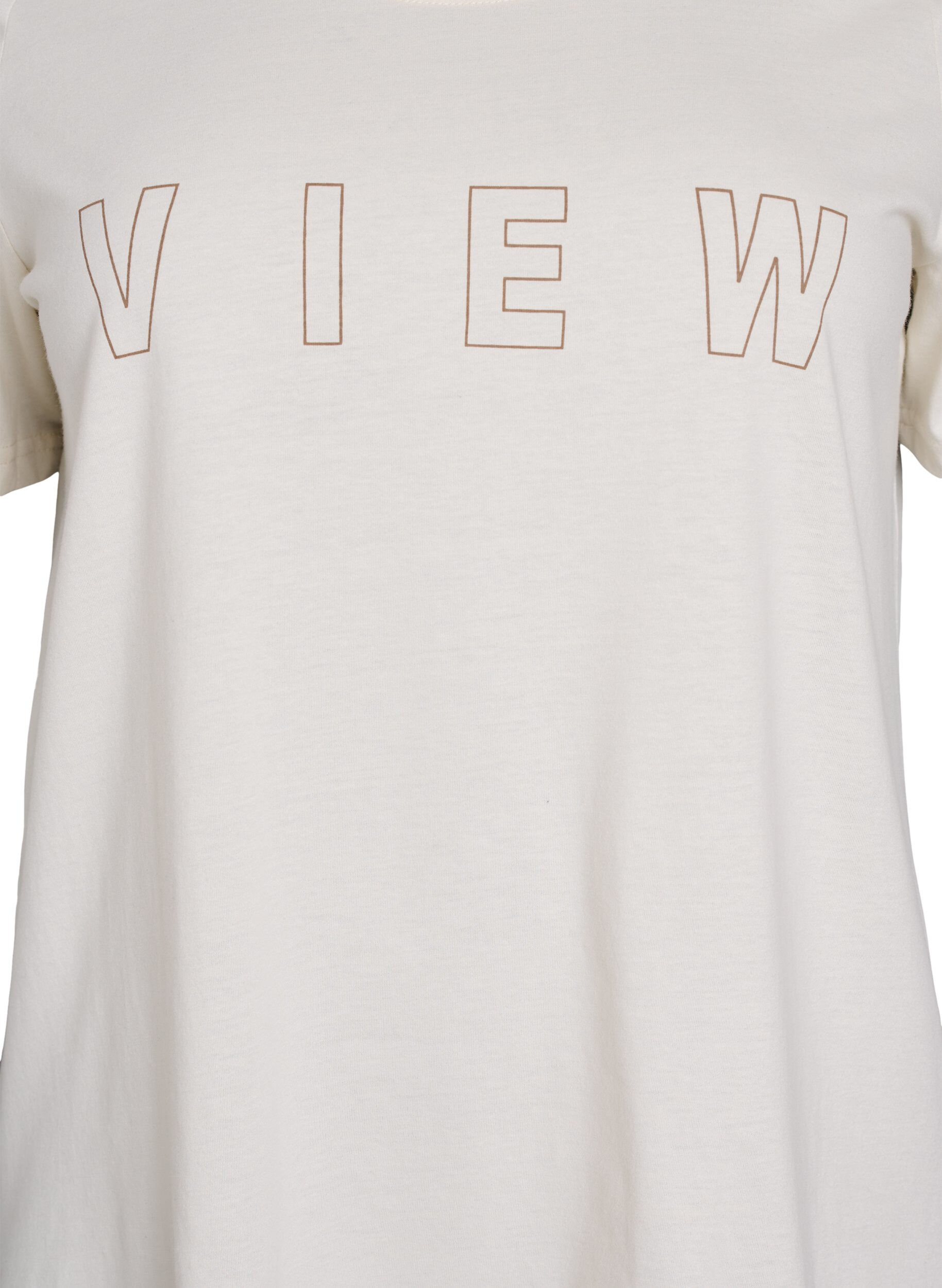 Zizzi FLASH - T-shirt met motief, Vanille, Packshot image number 2