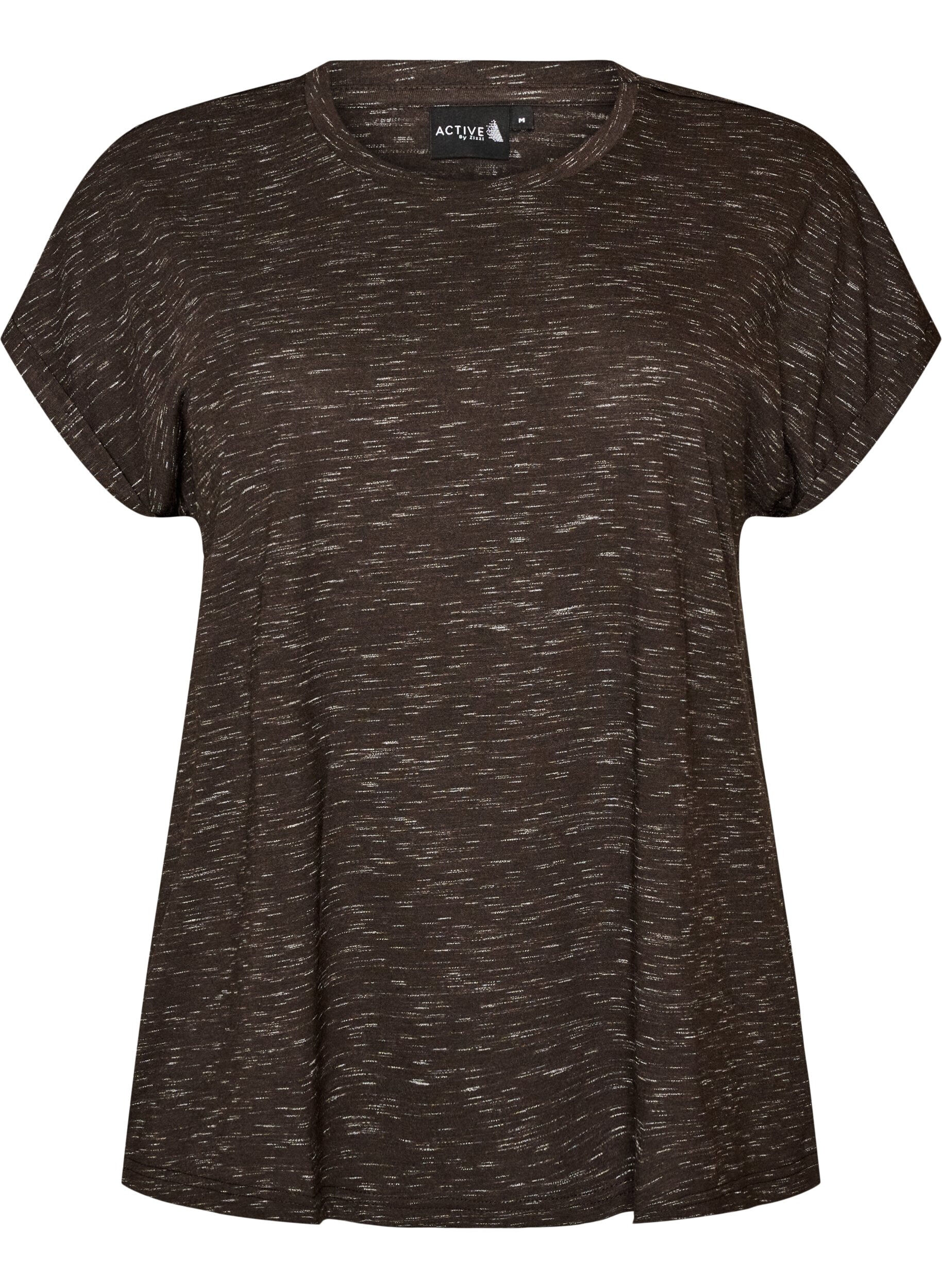 ZizziLos workout T-shirt met korte mouwen, Bruin, Packshot image number 0