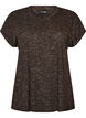 Los workout T-shirt met korte mouwen, Bruin, Packshot image number 0