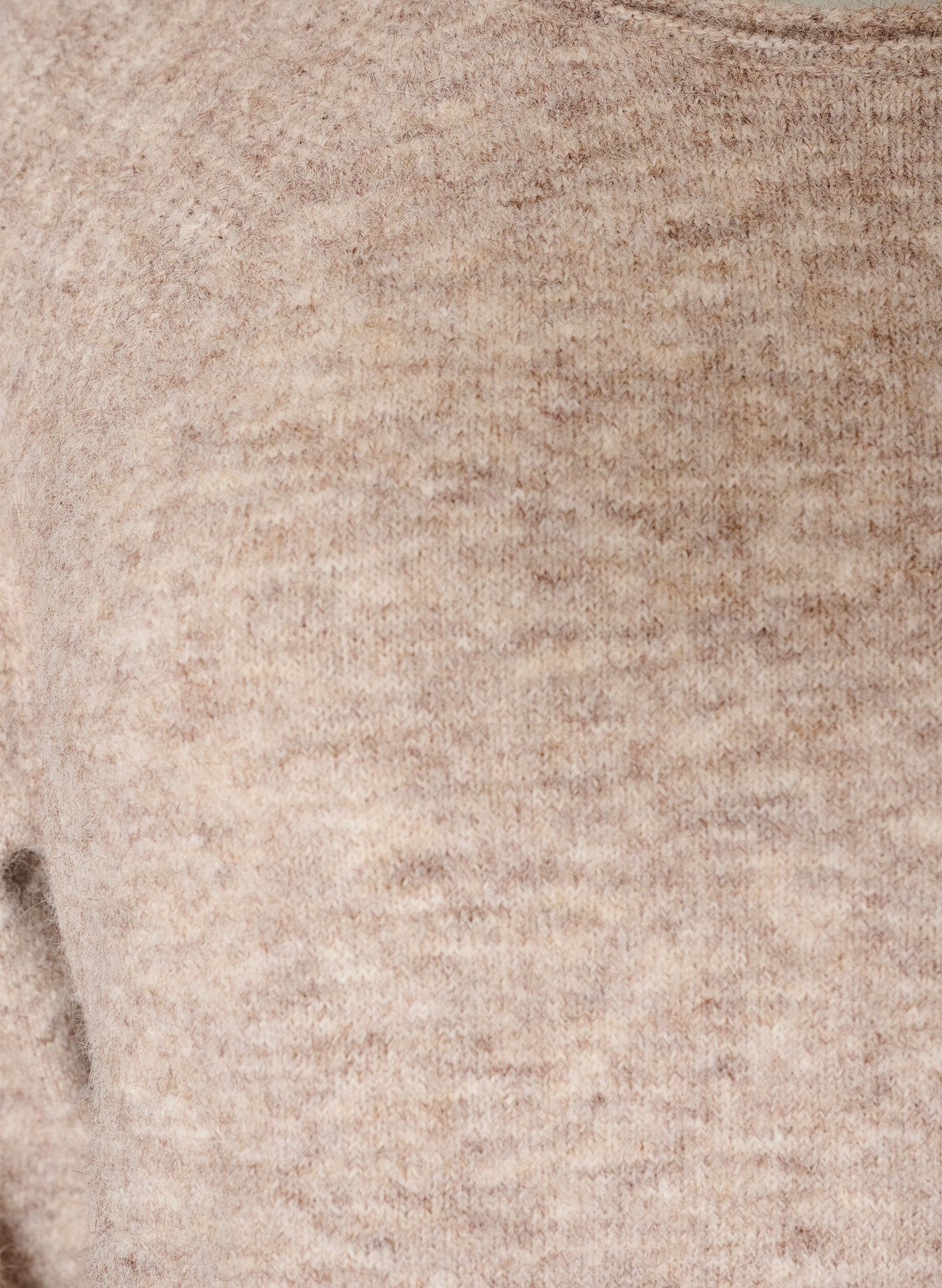 ZizziGebreide blouse met raglanmouwen en een brede kanten rand, Beige, Packshot image number 2