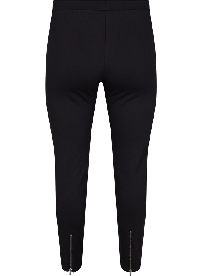 Legging met rits, Black, Packshot image number 1