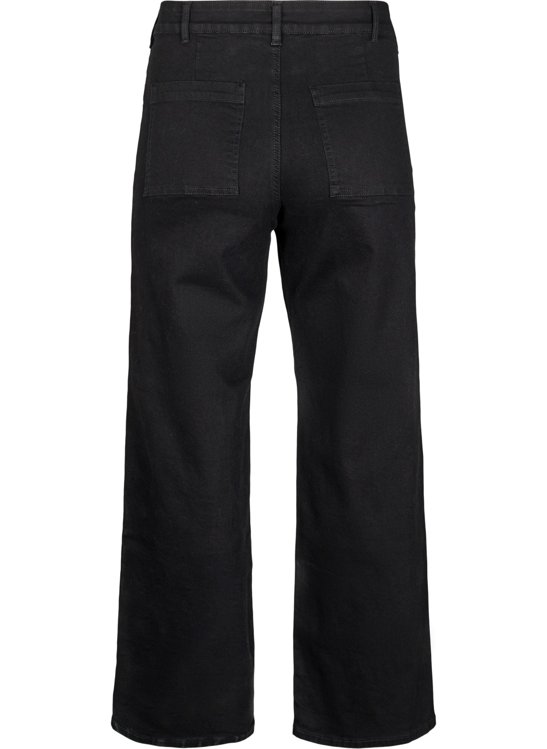 ZizziJeans met hoge taille en wijde pijpen, Zwart, Packshot image number 1