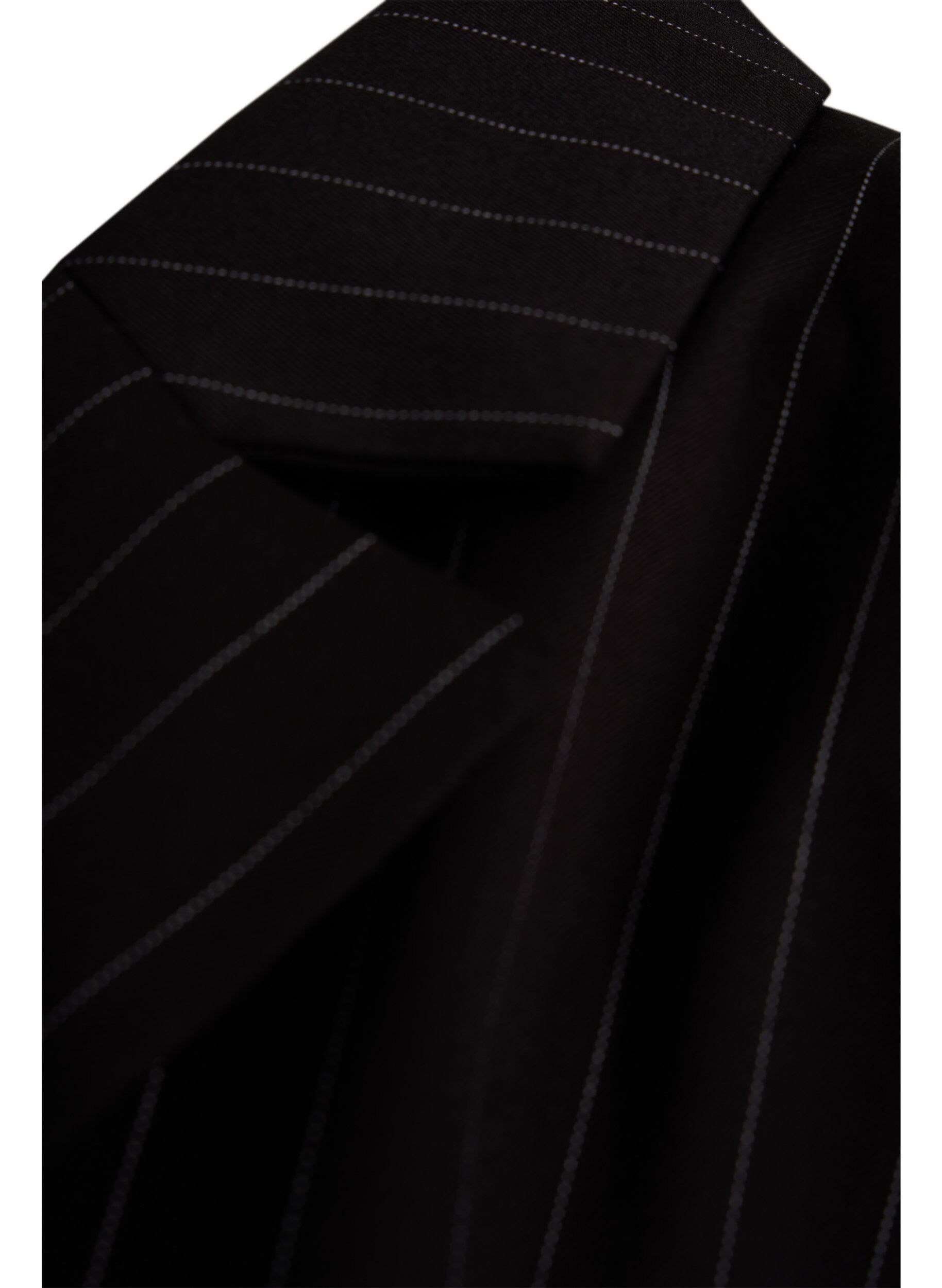 Zizzi Blazer met dunne streep, Black W. Pinstripe, Packshot image number 3