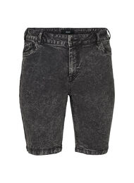 Denim shorts met hoge taille, Grey Denim