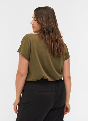 Katoenen t-shirt met print, Ivy Green, Model image number 1